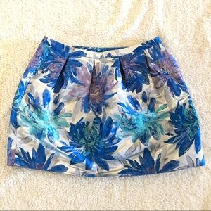 NWT Kiind Of Silver Floral Brigitte Mini Skirt Size 12